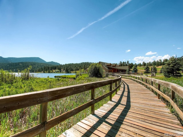 5818 S Skyline Dr, Evergreen, CO 80439 - view of property's community featuring a water and mountain view and a view of trees