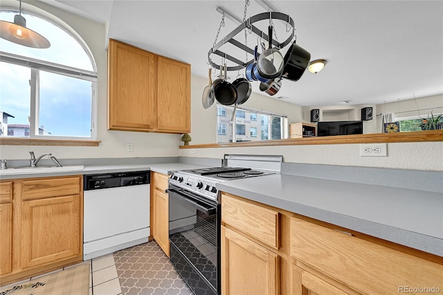 2850 Aurora Ave Unit 301, Boulder, CO 80303 - kitchen featuring black range with electric stovetop, dishwasher, and light countertops