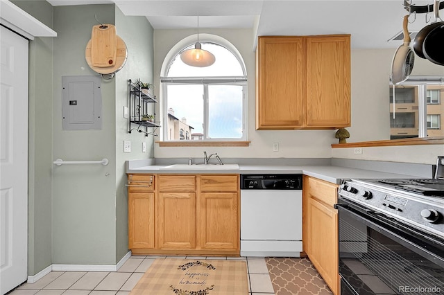 2850 Aurora Ave Unit 301, Boulder, CO 80303 - kitchen featuring dishwasher, electric panel, stainless steel range, and light countertops
