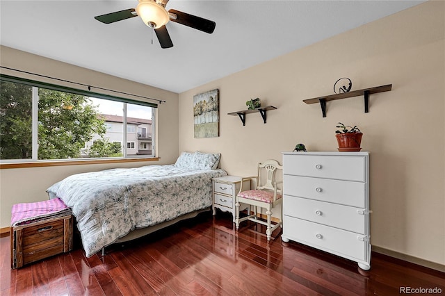 2850 Aurora Ave Unit 301, Boulder, CO 80303 - bedroom featuring wood finished floors and ceiling fan