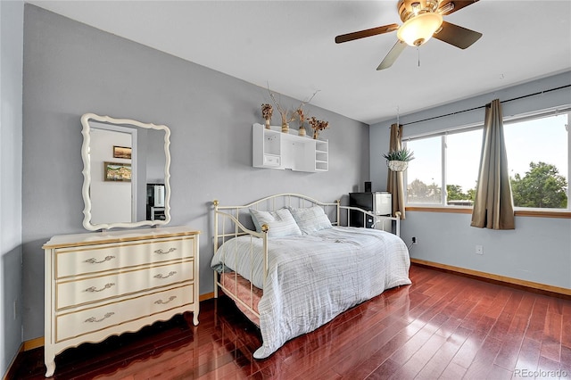 2850 Aurora Ave Unit 301, Boulder, CO 80303 - bedroom with wood finished floors and ceiling fan
