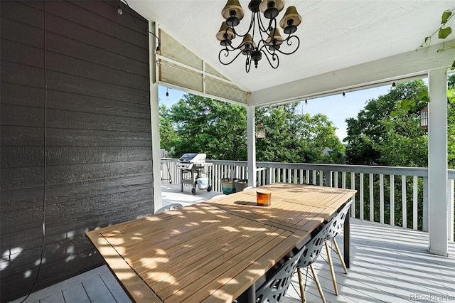 5731 S Yampa St, Centennial, CO 80015 - deck featuring grilling area and outdoor dining space
