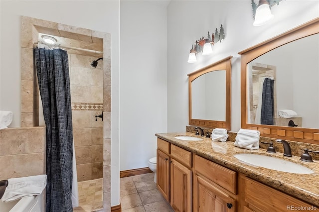 1152 Ski Hill Rd, Breckenridge, CO 80424 - full bath featuring double vanity, a tile shower, and tile patterned floors