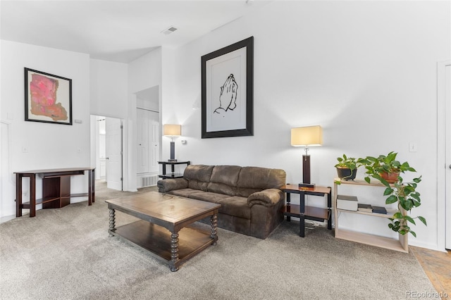 view of carpeted living room