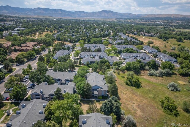 aerial view featuring a mountain view