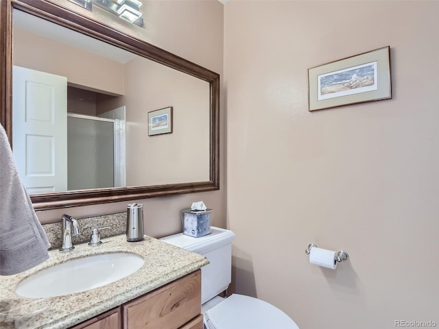 1540 W Briarwood Ave, Littleton, CO 80120 - full bath with toilet, a stall shower, and vanity