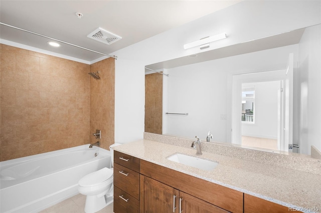 3301 Arapahoe Ave Unit 411, Boulder, CO 80303 - full bathroom featuring vanity, shower / tub combination, tile patterned flooring, and recessed lighting