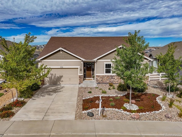 craftsman-style home with a garage