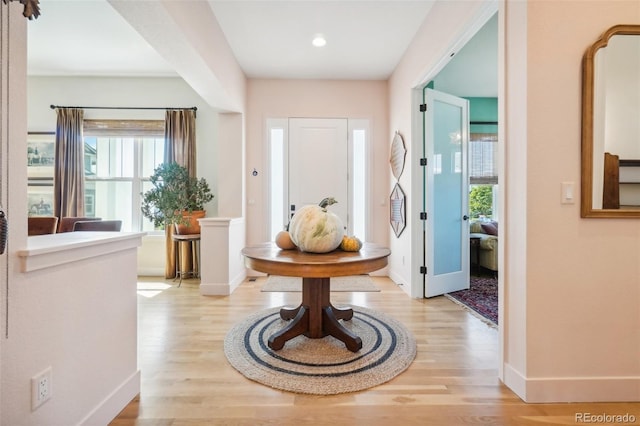 1455 Flowers Ct, Erie, CO 80516 - foyer entrance with recessed lighting, baseboards, and light wood-type flooring