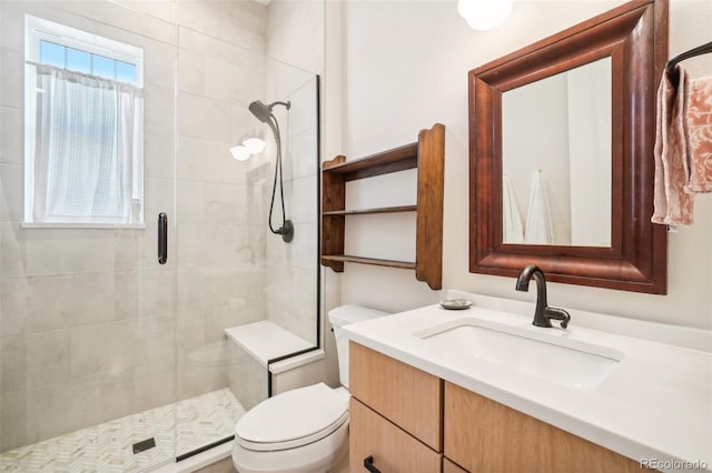 1455 Flowers Ct, Erie, CO 80516 - full bathroom with toilet, a shower stall, and vanity