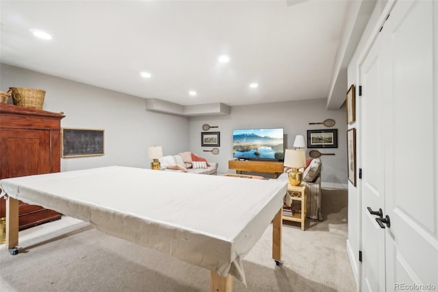 1455 Flowers Ct, Erie, CO 80516 - game room featuring recessed lighting and light colored carpet