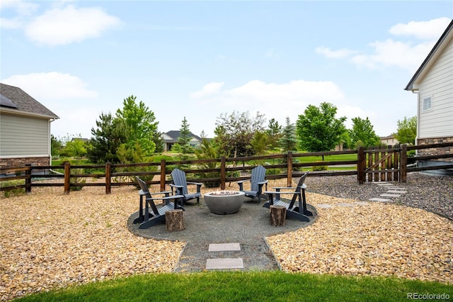 23421 E Rockinghorse Pkwy, Aurora, CO 80016 - view of yard featuring a fire pit