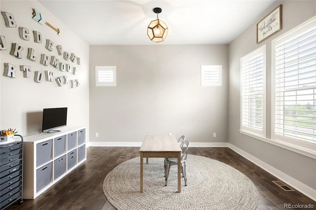 23421 E Rockinghorse Pkwy, Aurora, CO 80016 - office with dark wood-type flooring and baseboards