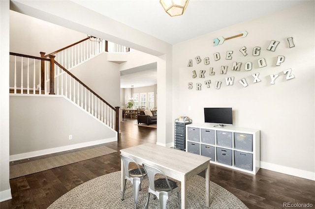 23421 E Rockinghorse Pkwy, Aurora, CO 80016 - office area featuring wood finished floors
