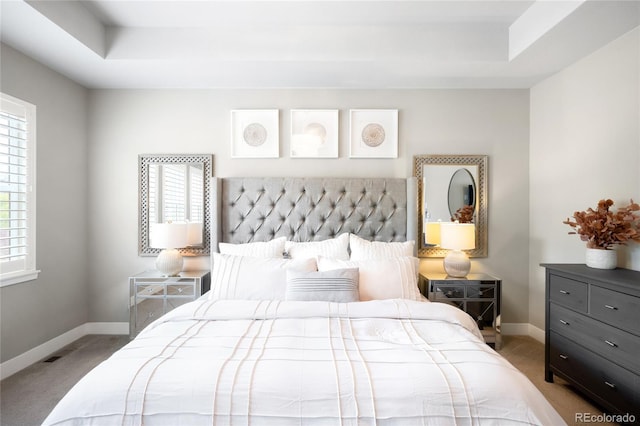 23421 E Rockinghorse Pkwy, Aurora, CO 80016 - carpeted bedroom featuring a tray ceiling