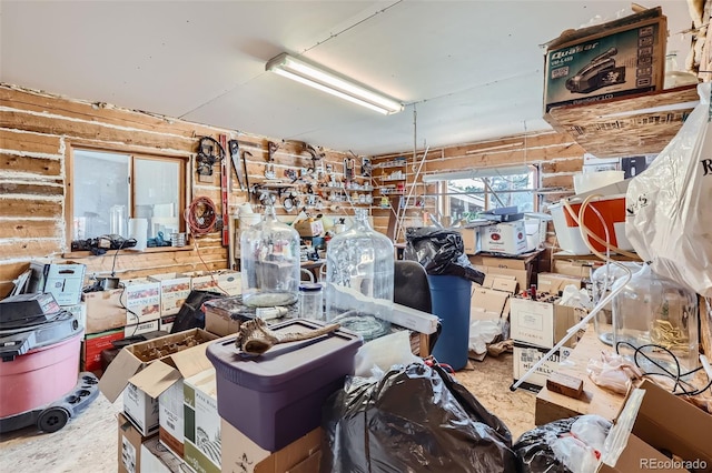 miscellaneous room with concrete flooring