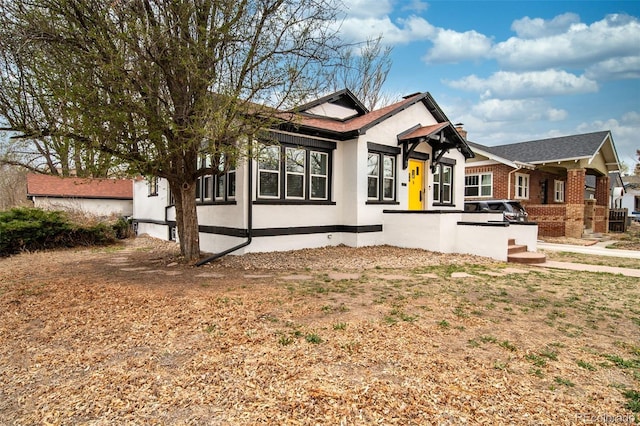 view of property exterior featuring brick siding