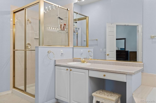 329 Bobcat Pt, Lafayette, CO 80026 - full bathroom with a shower stall, vanity, and a tub