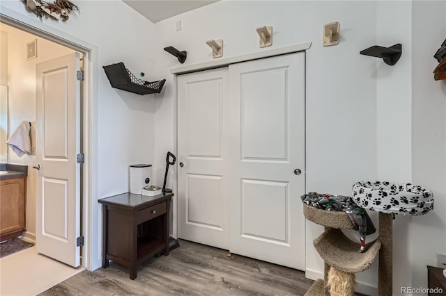 interior space featuring hardwood / wood-style floors