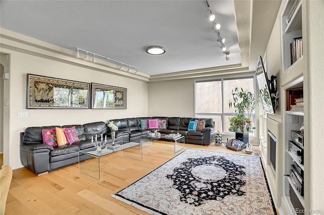 165 Washington St, Golden, CO 80403 - living area featuring track lighting and wood finished floors