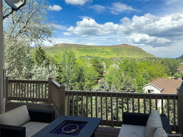 165 Washington St, Golden, CO 80403 - deck featuring a mountain view