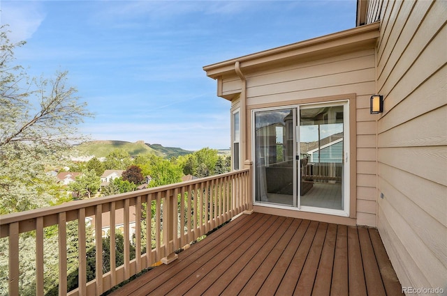 165 Washington St, Golden, CO 80403 - wooden terrace featuring a mountain view