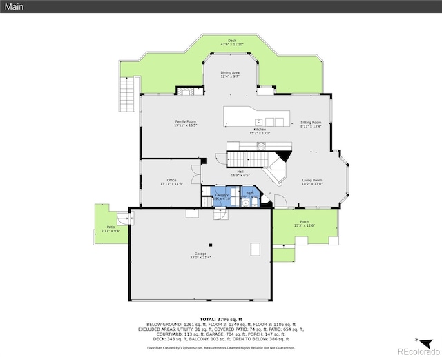 165 Washington St, Golden, CO 80403 - floor plan / room layout