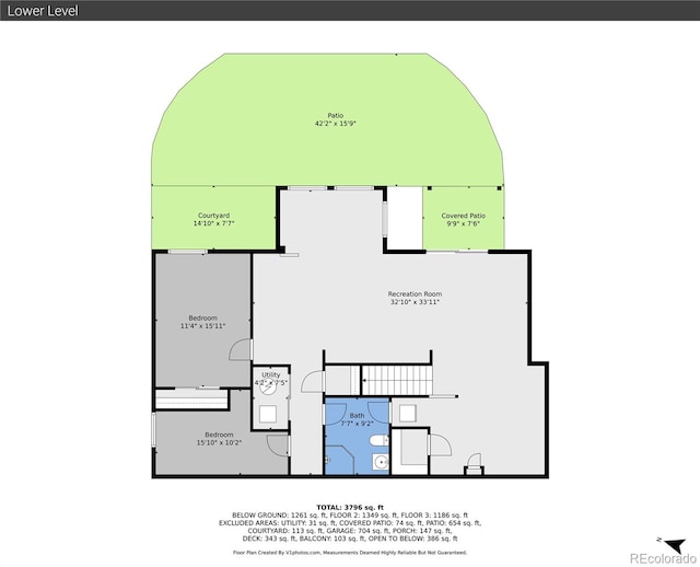 165 Washington St, Golden, CO 80403 - floor plan / room layout