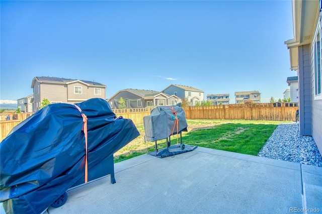 view of patio featuring a residential view