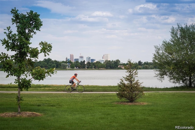 3408 W 18th Ave, Denver, CO 80204 - surrounding community featuring a lawn, a water view, and a city view