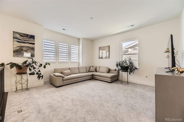 view of carpeted living room