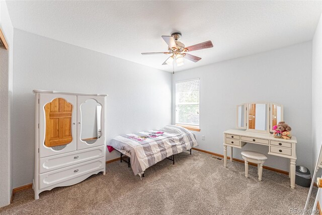 13180 Jasmine St, Thornton, CO 80602 - bedroom with carpet, baseboards, and ceiling fan
