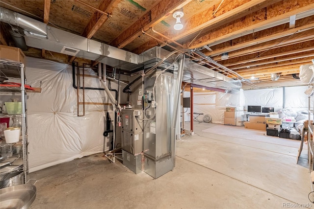 13180 Jasmine St, Thornton, CO 80602 - unfinished below grade area with heating unit