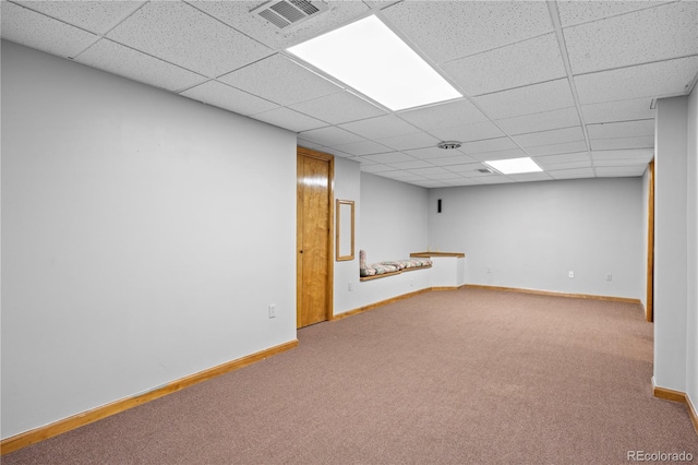8725 Meadowlark Cir, Highlands Ranch, CO 80126 - finished below grade area featuring carpet and a paneled ceiling