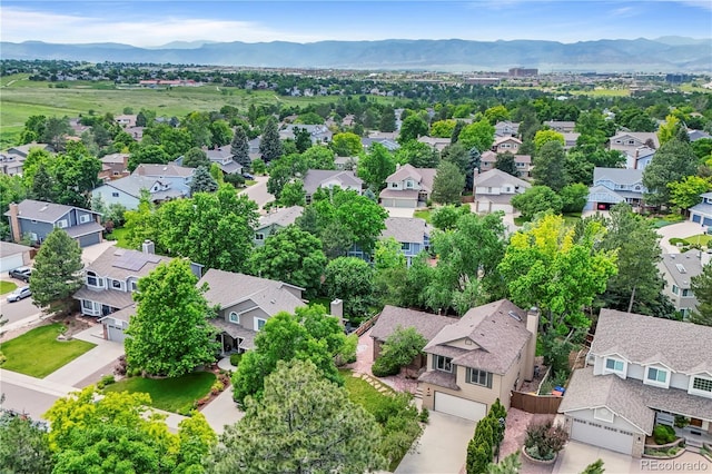 8725 Meadowlark Cir, Highlands Ranch, CO 80126 - aerial view of residential area with a mountain backdrop