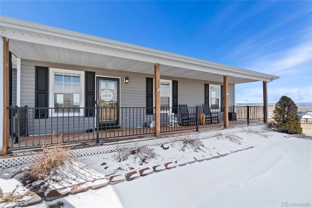 view of front of house with covered porch