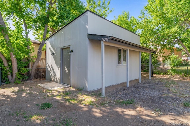 view of outdoor structure