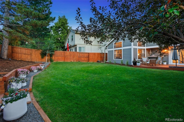7968 S Trenton St, Centennial, CO 80112 - fenced backyard with a deck