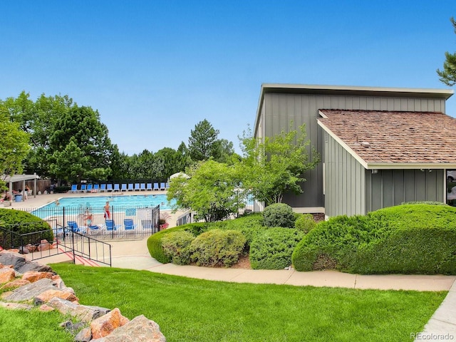 7968 S Trenton St, Centennial, CO 80112 - community pool with a patio area