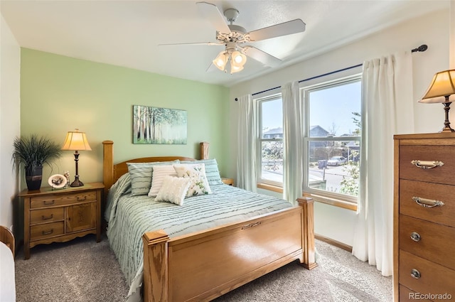 1141 Beech St, Fort Lupton, CO 80621 - bedroom with light carpet, ceiling fan, and baseboards