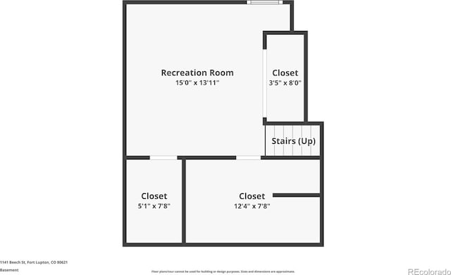 1141 Beech St, Fort Lupton, CO 80621 - floor plan / room layout