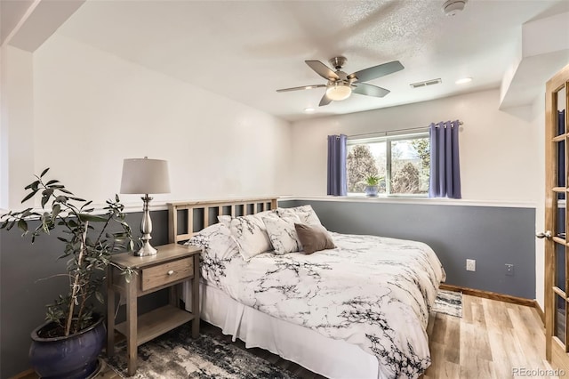 1141 Beech St, Fort Lupton, CO 80621 - bedroom with wood finished floors, ceiling fan, baseboards, and recessed lighting