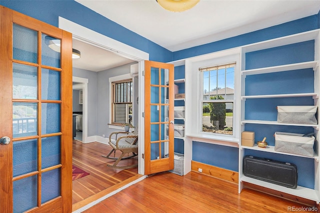4196 S Pennsylvania St, Englewood, CO 80113 - interior space with baseboards, wood-type flooring, and french doors