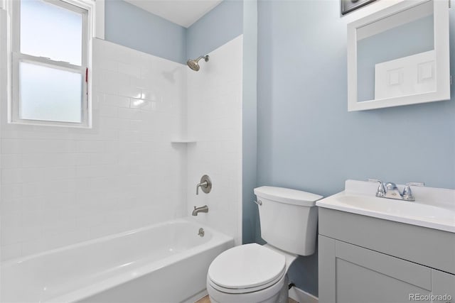 10911 W 44th Pl, Wheat Ridge, CO 80033 - bathroom featuring toilet, shower / bath combination, and vanity