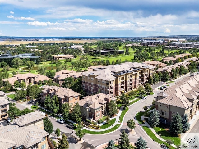 drone / aerial view with a residential view