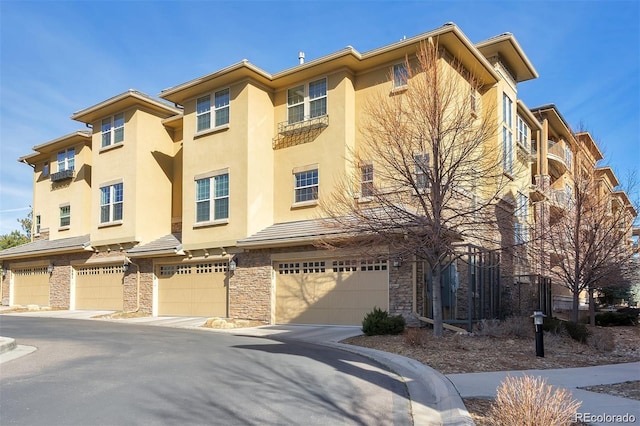 view of property with an attached garage