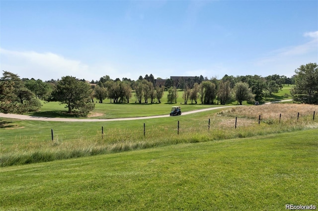 view of community featuring a yard