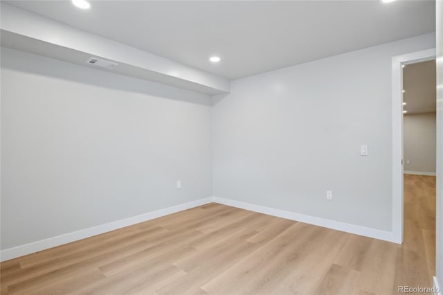 1436 S Yates St, Denver, CO 80219 - unfurnished room with recessed lighting and light wood-style flooring