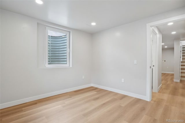 1436 S Yates St, Denver, CO 80219 - empty room with light wood-style flooring and recessed lighting