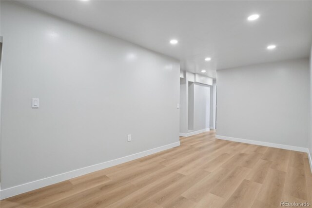 1436 S Yates St, Denver, CO 80219 - unfurnished room with recessed lighting and light wood-style floors